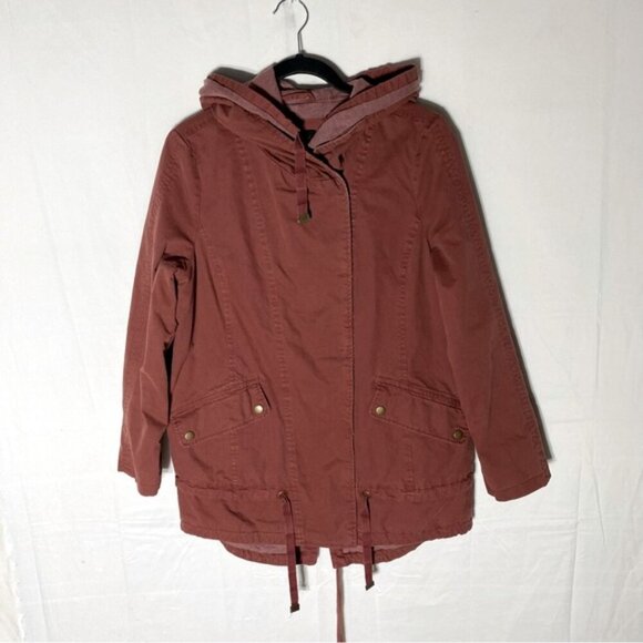 Mavi Rust Red Cotton Anorak Utility Chore Jacket Coat S - Picture 13 of 13